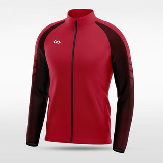 Red Embrace Wind Stopper Customized Full-Zip Jacket Design