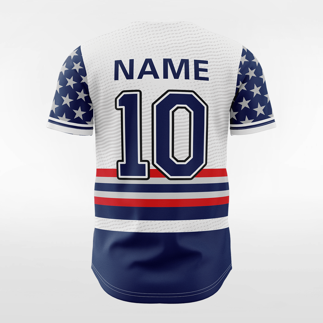 Tomorrow's Stars-Custom Sublimated Button Down Baseball Jersey