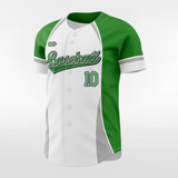 Green Ghost Men Button Down Baseball Jersey