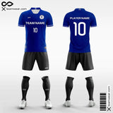 Blue Argyle All Over Sublimation Print Soccer Kits