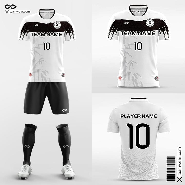 Make Black White Design Jersey Football 100% Polyester Free Shipping  Football Shirt Maker Soccer Uniform - Soccer Sets - AliExpress