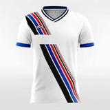 Stripe White and Black Soccer Jersey Design
