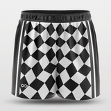 Custom Checkerboard Youth Shorts Black