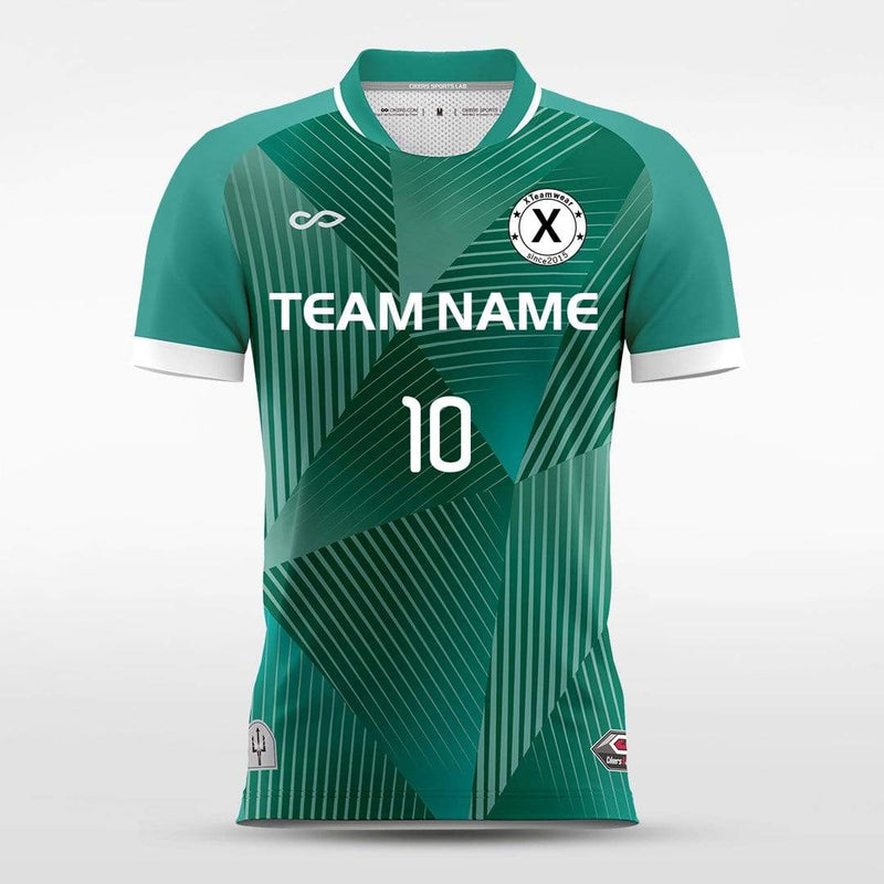 Design Green Soccer Jerseys, Green Football Shirts Print-XTeamwear