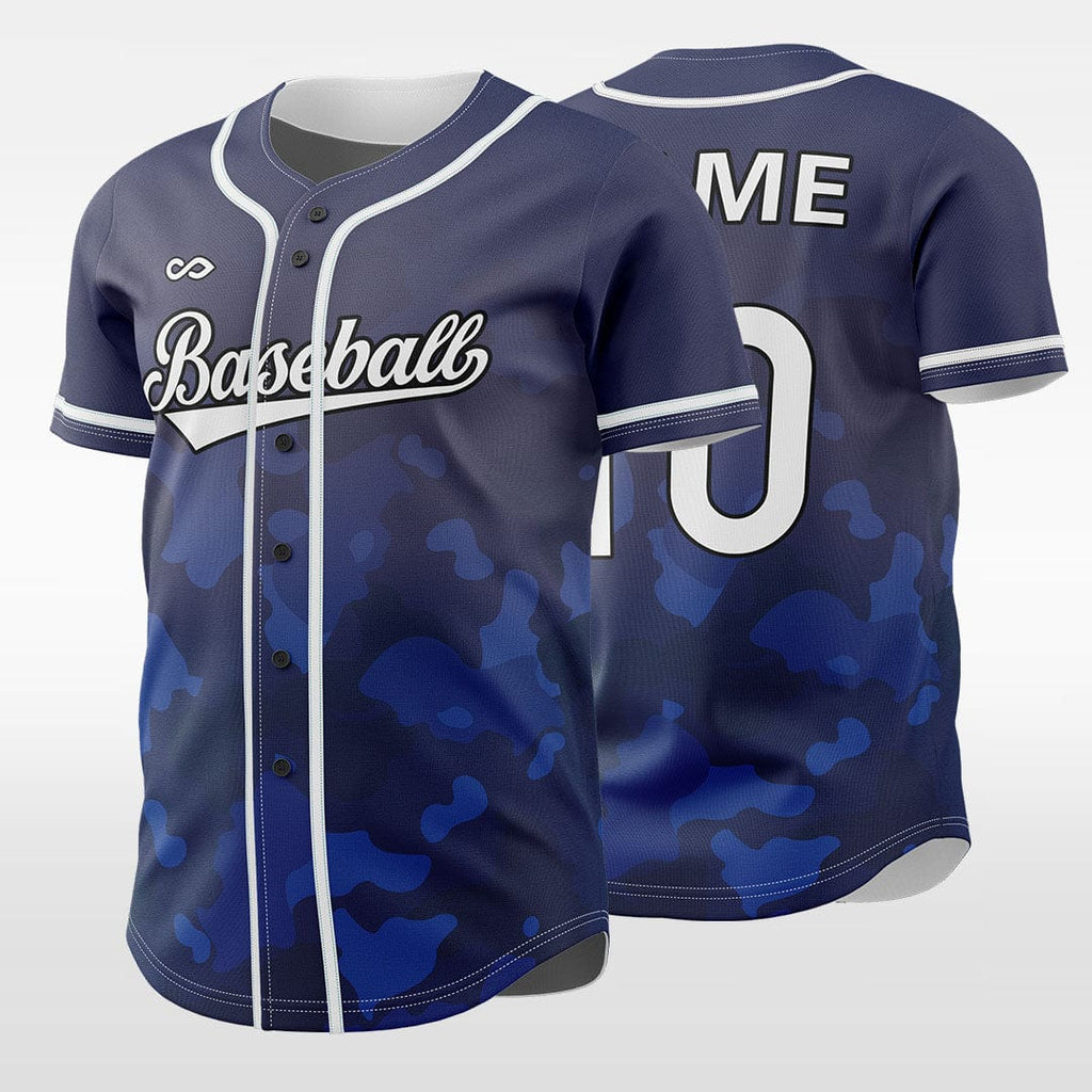Camouflage 2 - Custom Men Sublimated Button Down Baseball Jersey-XTeamwear