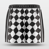 Checkerboard Youth Shorts Design Black