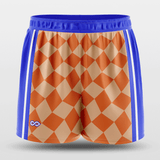 Checkerboard Youth Shorts Online Orange