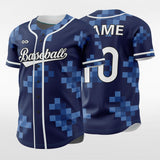 Pixel Ice - Customized Men's Sublimated Button Down Baseball Jersey