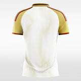 White and Yellow Sublimated Soccer Jersey Design