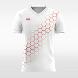 White Honeycomb Soccer Jersey