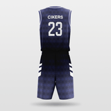 blue Reversible Basketball Uniform