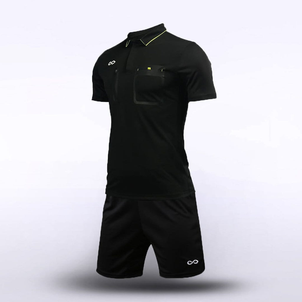 Adult Custom Referee Suit for Wholesale Black