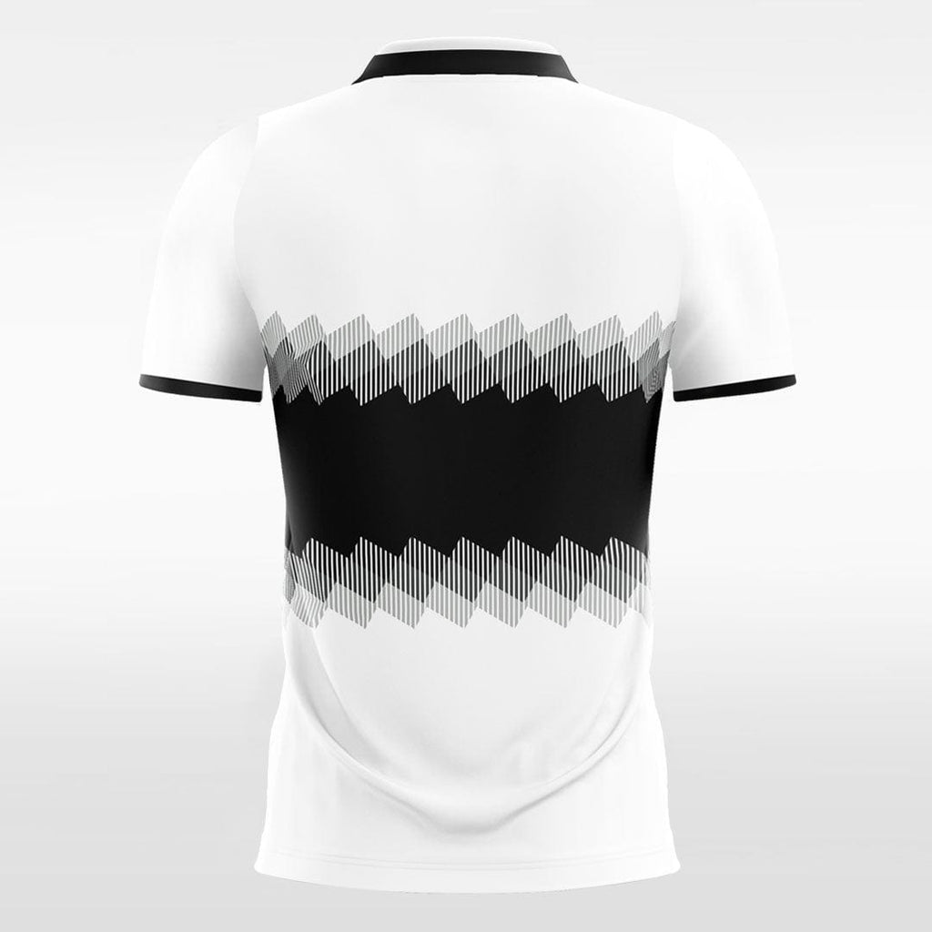Customized White and Black Soccer Jerseys