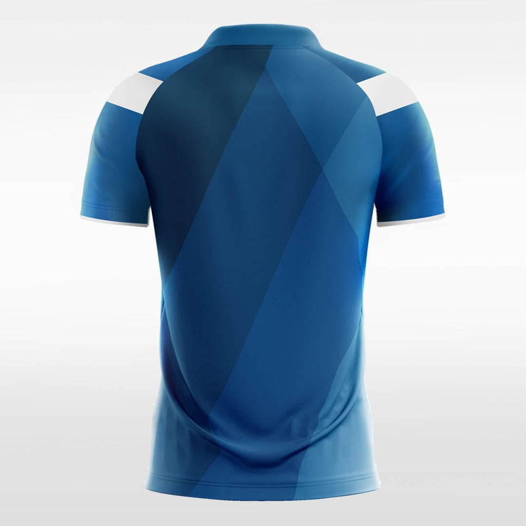 Custom Blue Men's Sublimated Soccer Jersey Mockup