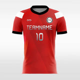 Custom Red Men's Sublimated Soccer Jersey Design