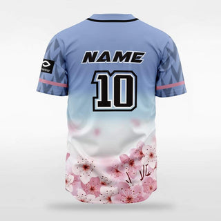 Flower Print 2 Button Baseball Jersey