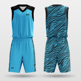 Blue Leopard Basketball Jersey Set