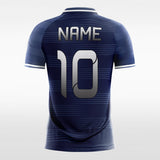 Navy Blue Customized Men's Sublimated Soccer Jersey Design