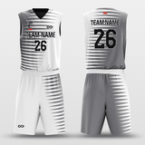 White&Black Sublimated Basketball Set