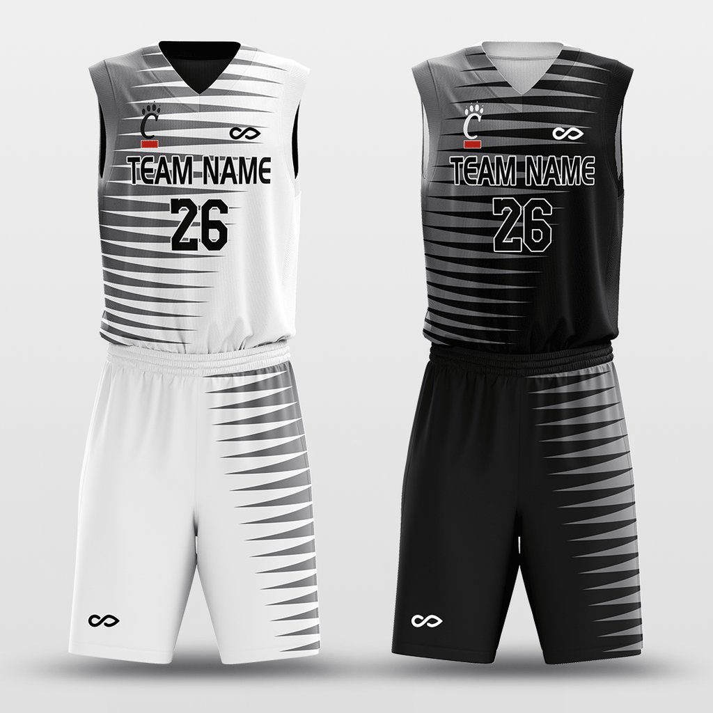 Custom White Red-Black Classic Sets Basketball Jersey