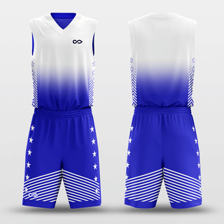 White and Purple Sublimated Basketball Set