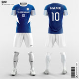 Classic Blue and White Soccer Jersey Kit