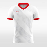 Sublimated White Soccer Jersey Design