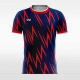 Custom Navy Blue & Red Men's Sublimated Soccer Jersey