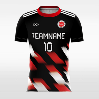 Red and Black Soccer Jerseys Design