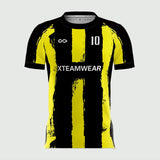 Custom Yellow and Black Stripe Team Jerseys Name and Number