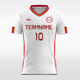White and Red Team Soccer Jerseys