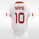 Custom White and Red Team Soccer Jerseys