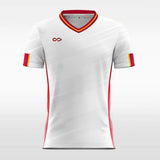 Customized White and Red Team Soccer Jerseys