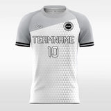 Grey and White Soccer Jersey