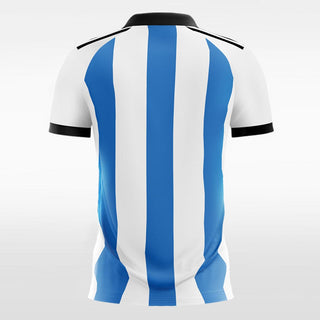 White and Blue Soccer Jerseys Custom Sublimated