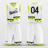 White and Yellow Basketball Uniform