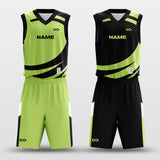Green and Black Basketball Jersey Set