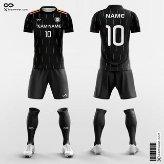 Fashion Black Soccer Jersey Kit