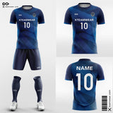 Fashion Moire Blue Soccer Jersey Kit for Youth