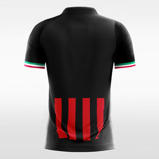 Black and Red Team Soccer Jerseys Bespoke