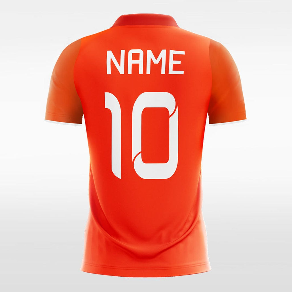 Custom Orange Fluorescent Soccer Jersey