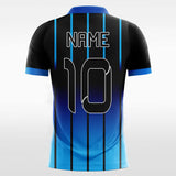 Custom Soccer Jersey Blue Striped