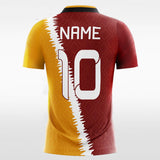 Custom Soccer Jersey Red and Yellow