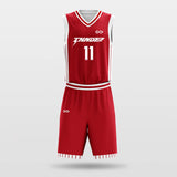 Red Basketball Jersey Set for Kids