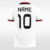 Custom White and Red Men's Sublimated Soccer Jersey