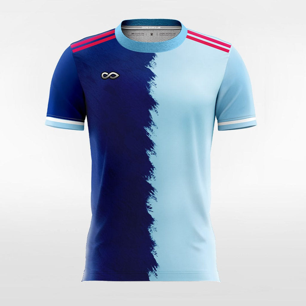 Blue Double Faced 5 Soccer Jersey