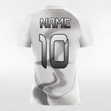 Custom White and Gray Men's Sublimated Soccer Jersey