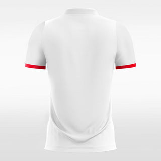 White Customized Men's Sublimated Soccer Jersey Design