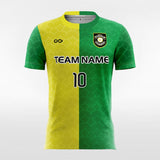 Retro Split - Custom Kids Soccer Jerseys Design Yellow Green