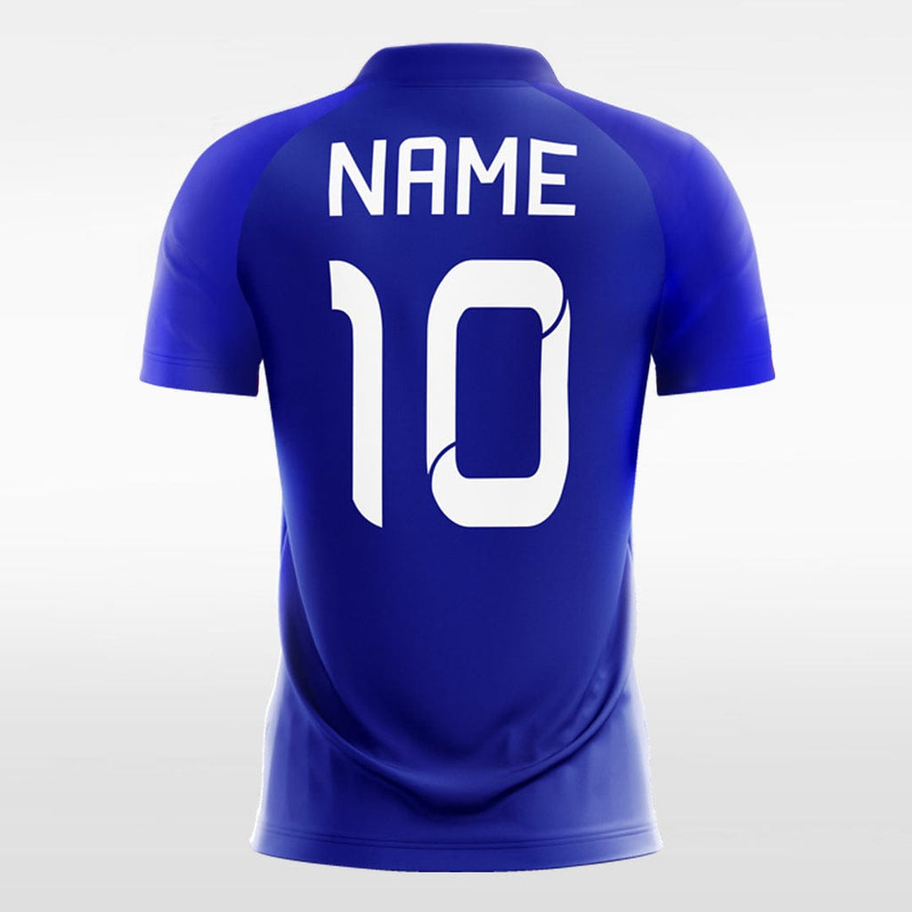 Customized Blue Sublimated Soccer Jersey